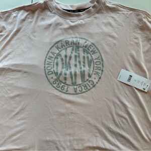 Donna Karan New York Women’s light Pink Graphic T-Shirt size 2X New with Tags